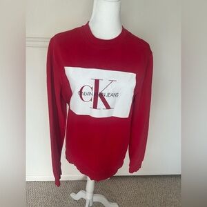 Calvin Klein Red Logo Sweatshirt size M
